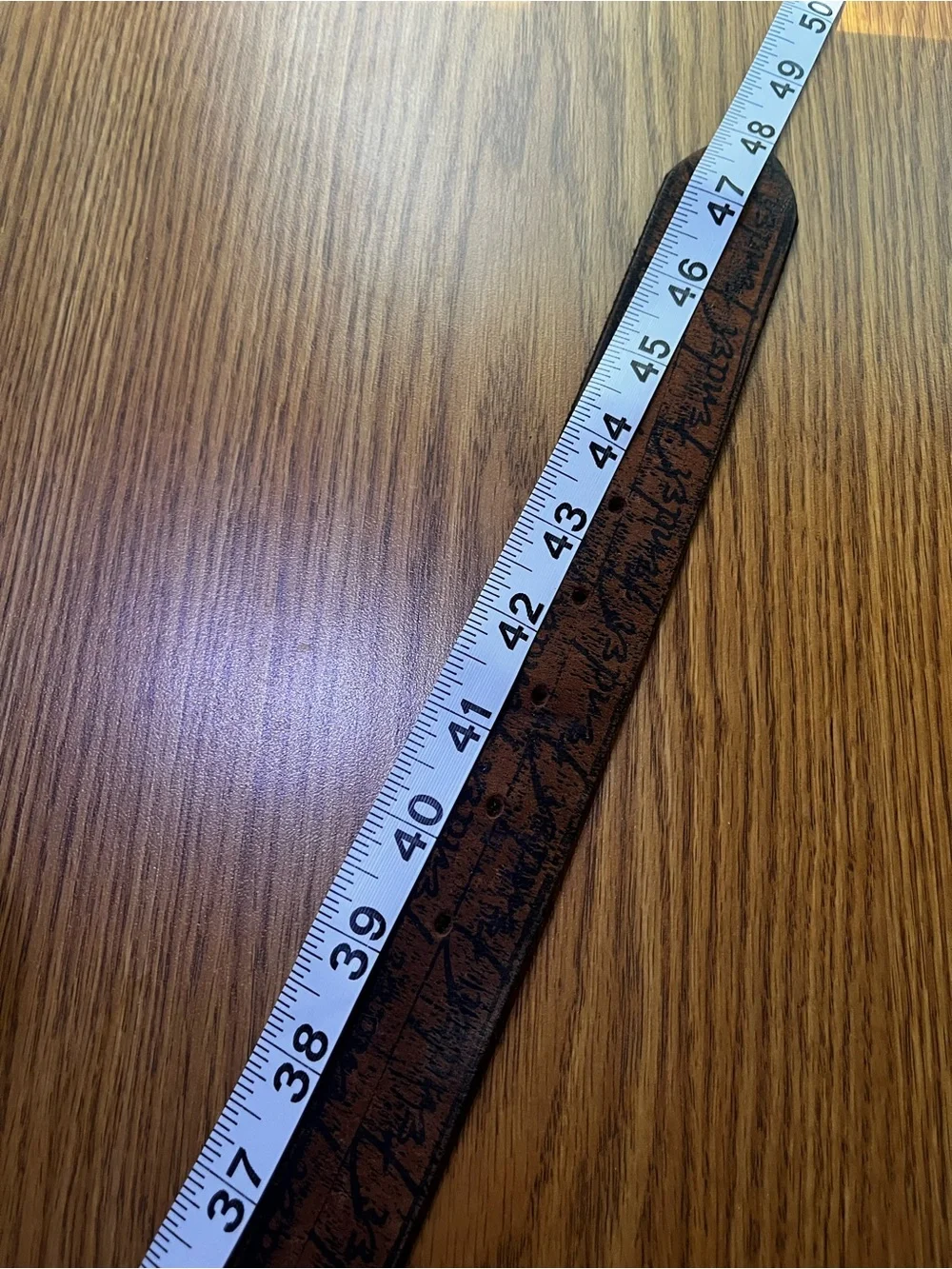 Fender Men's Brown Patterned Leather Belt Size 40